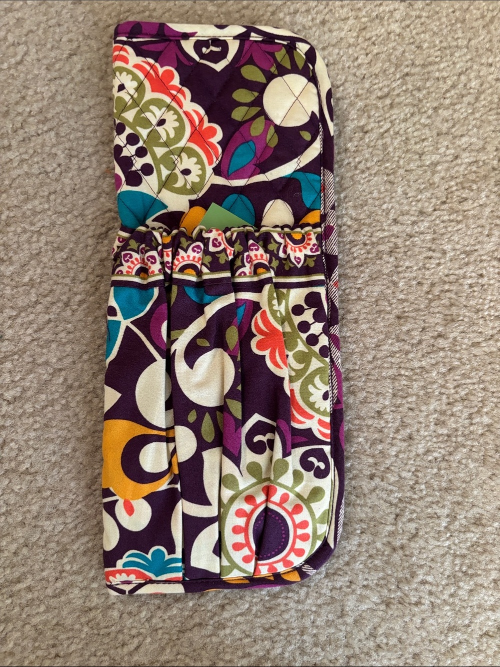 Vera Bradley Quilted Hair Tool Organizer in Purple Multi Floral